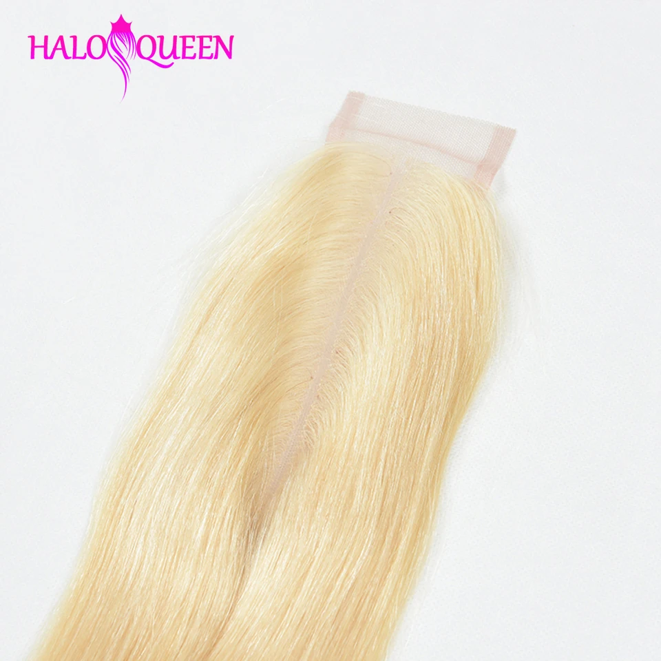 HALOQUEEN блонд 613 человеческие волосы Remy бразильские прямые для наращивания 2x6