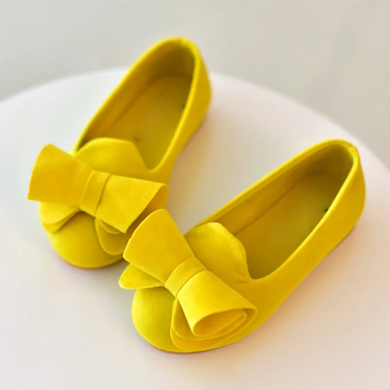 

Candy Color Children Shoes Girls Princess Shoes Fashion Girls Slip on Shoes With Bow 1-12 years old kids shoes MCH011