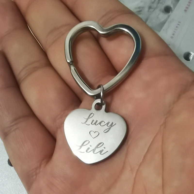 Брелки для ключей из нержавеющей стали с гравировкой фото и текстом 2022 |