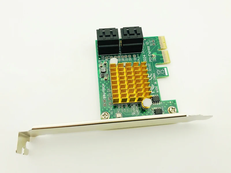 Карта SATA 4 порта SATA3.0 6 Гбит/с адаптер PCI Express PCI-E e SATA3 контроллер низкий кронштейн
