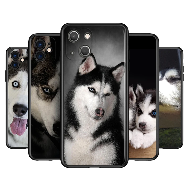 

Animal Cute Husky Dog Silicone Cover For Apple IPhone 13 12 Mini 11 Pro XS MAX XR X 8 7 6S 6 Plus 5S SE Phone Case