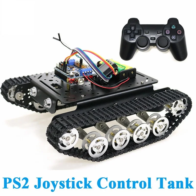 PS2 контроллер джойстика амортизация умный робот танк шасси с двигателем 9 В/12 В