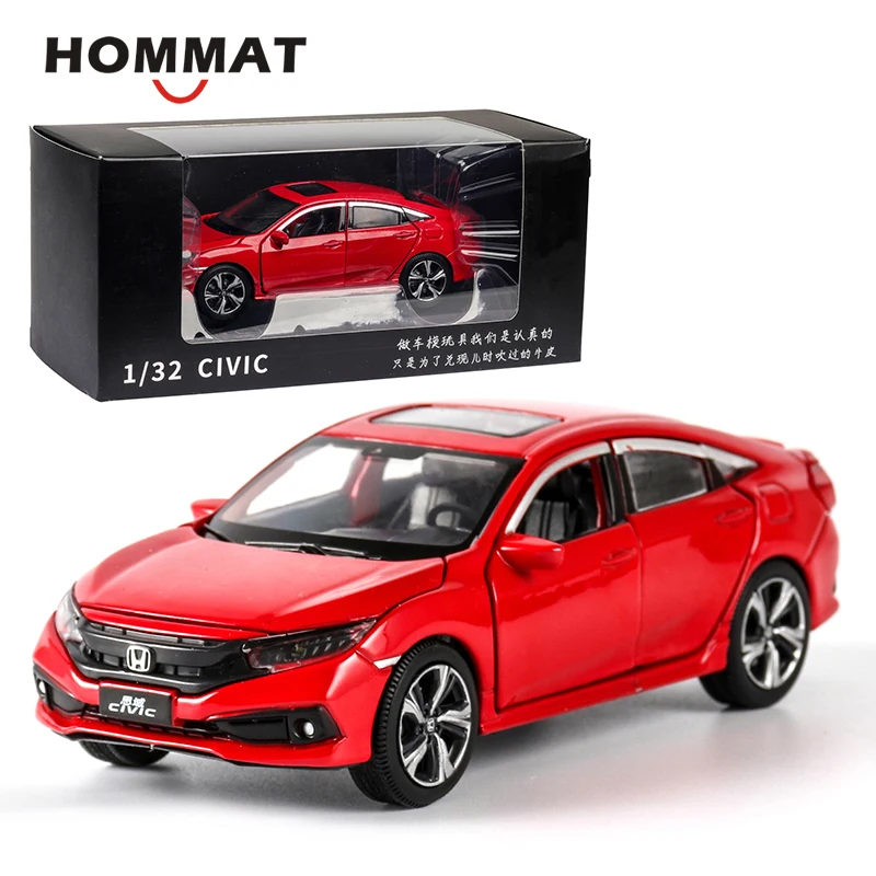 HOMMAT 1:32 Honda Civic сплав металлическая игрушка модели автомобилей 1/32 литье под