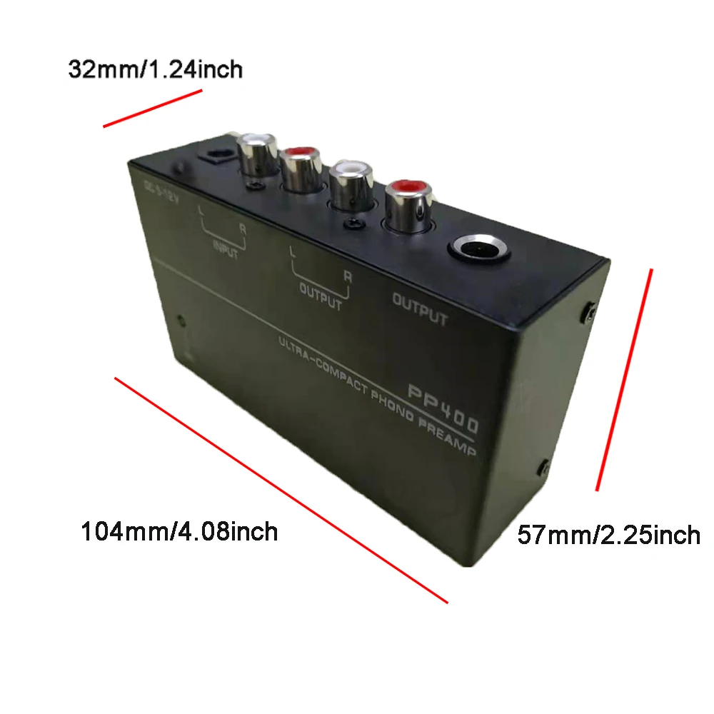 Ультракомпактный Phono предусилитель с RCA 1/4 дюйма Поддержка ТРС интерфейсы