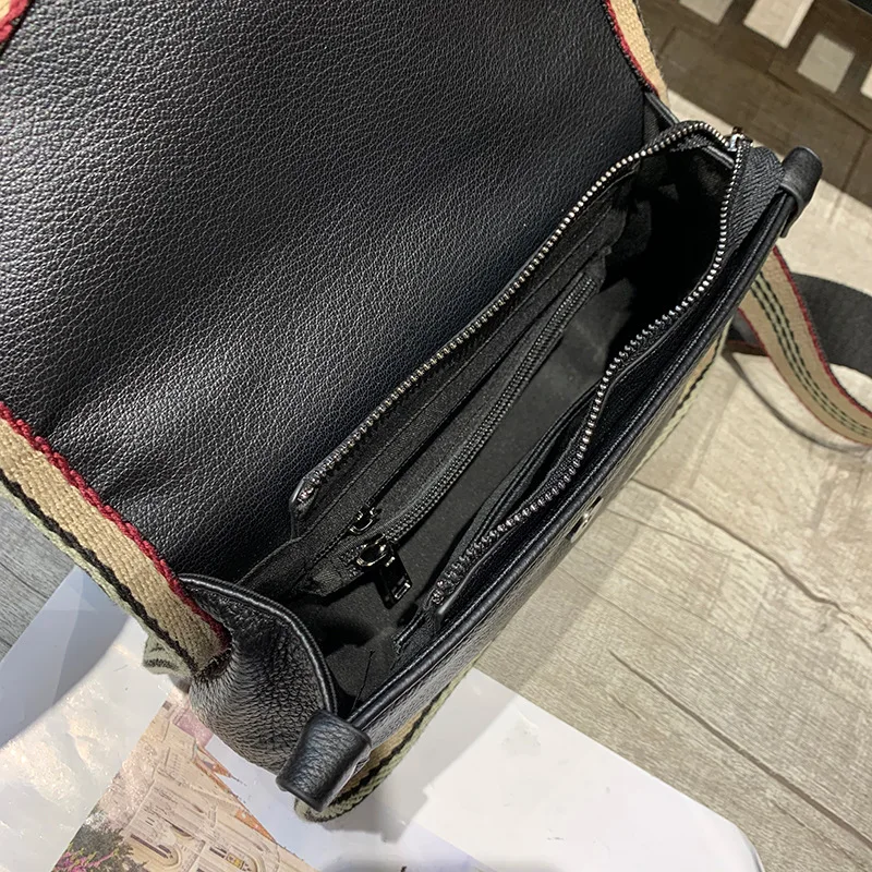 

Designer Handbags Women Bags Leather Women Messenger Bags Crossbody Small Luxury Designer Bag Wide Strap Shoulder Bag