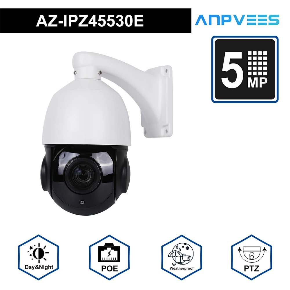 Открытый 2MP/5MP мини IP PTZ камера сеть Onvif Купольная скорость 30X зум CCTV 50 м ИК Ночное