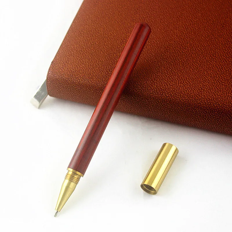 Высококачественная роликовая шариковая ручка красивая черная деревянная