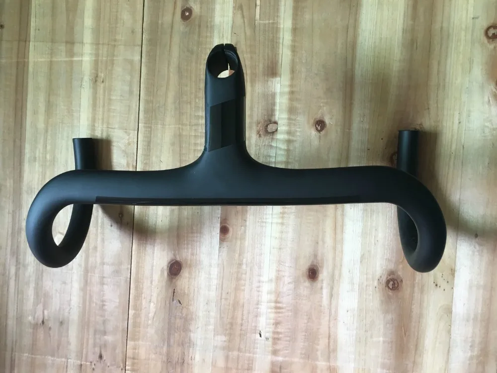 

2018design!FASTERWAY Full black inc carbon Fiber Road Bicycle Integrated handlebar with stem carbon Road handlebar for 28.6mm