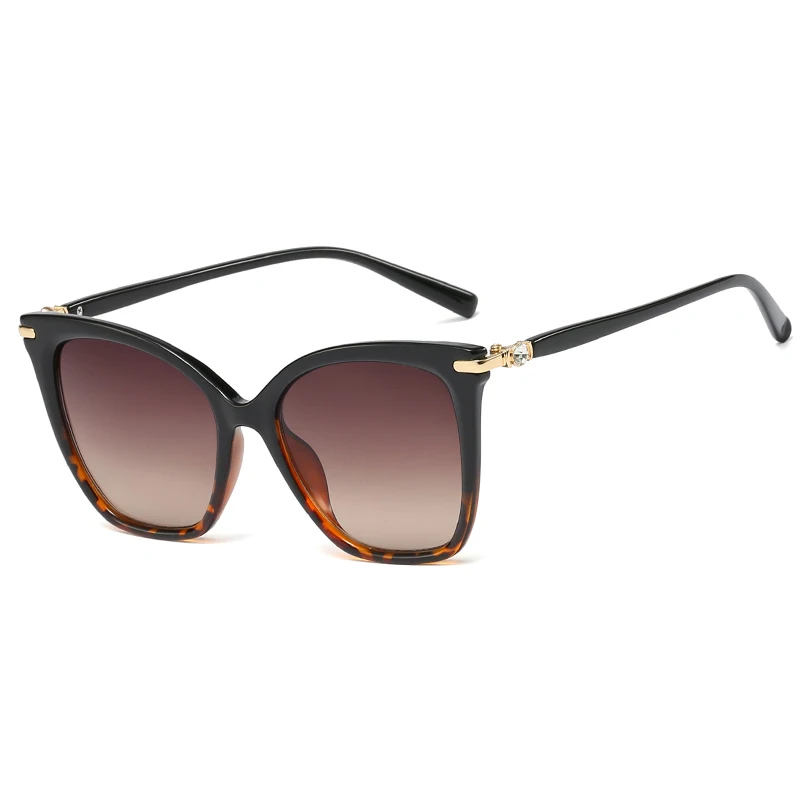 

Senta 2021 Cateye Women Sunglasses Oversize Outdoor UV400 Protection Leopard Gradient Lens Hip Hop Punk Eyewear 4 Colors Oculos