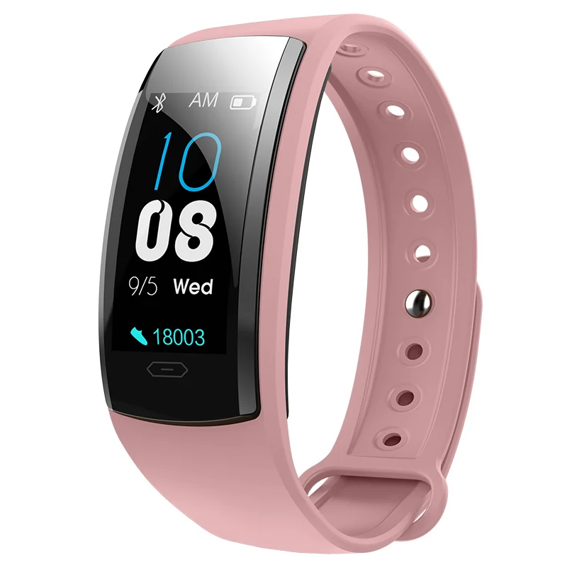 Smart band Pink QS90 плюс умный Браслет для измерения артериального давления монитор сердечного ритма Монитор кислорода в крови IP67 фитнес-трекер для Android IOS - Цвет: Smart band Pink