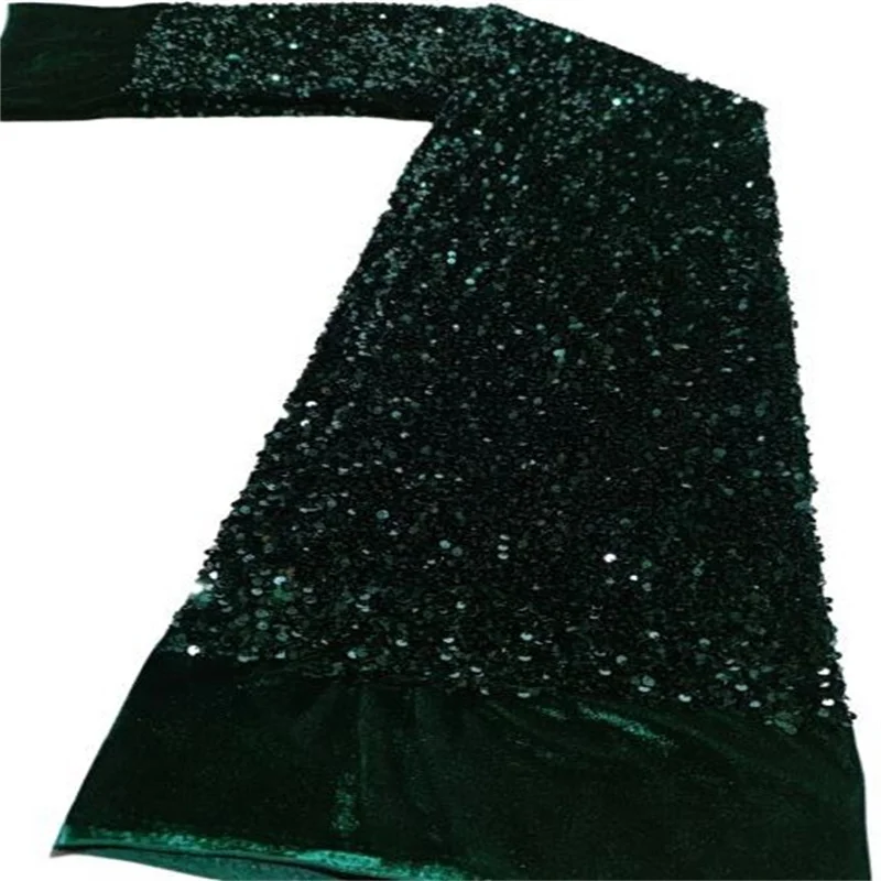 

Новые бархатные блестки, африканские кружевные ткани 2021, вышитая Высококачественная Черная зеленая нигерийская бархатная французская Тюлевая кружевная ткань, кружевная ткань