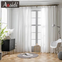 soft semi sheer curtains for living room bedroom velvet solid crushed voile tulle curtain window treament drapes redeaux cortina