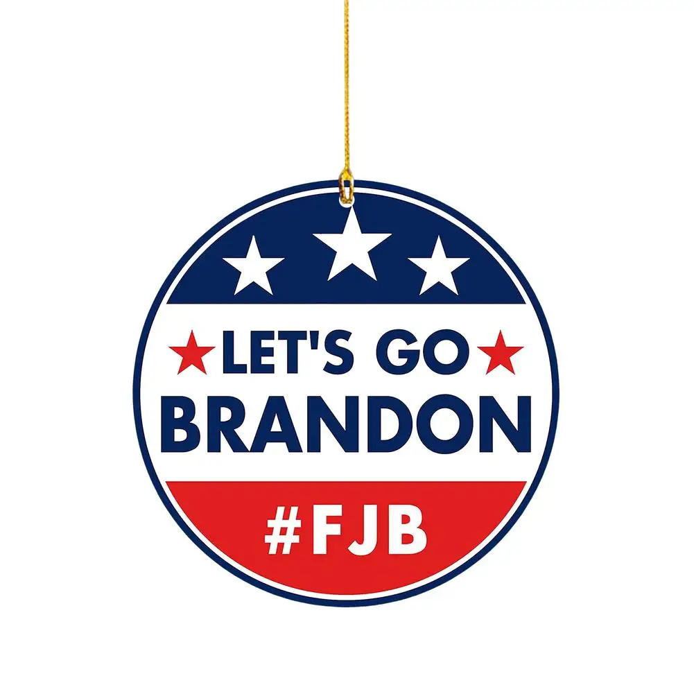 

LET'S GO BRANDON Christmas Tree Ornament 2022 Christmas Hangings Ornament Ceramic Decoration Gifts For Christmas Tree Pendant H