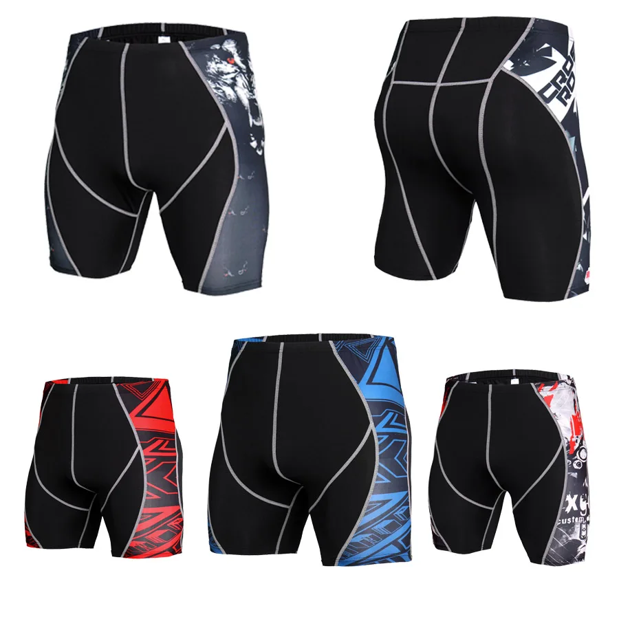 

Men Bodybuilding Shorts Fitness Workout Inseam Gym Knickers Male Muscle Alive Elastic Compression Tights Skinny Leggins Hombre