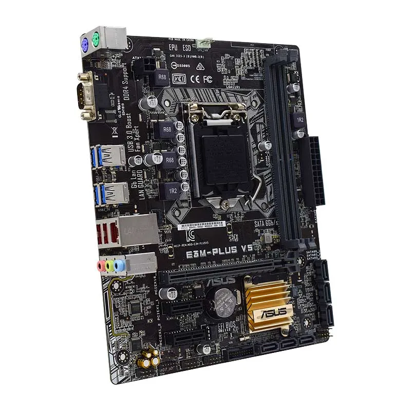 Материнская плата Asus E3M-PLUS V5 LGA 1151 DDR4 RAM 32GB для шестого поколения памяти Core PCI-E 3 0 SATA