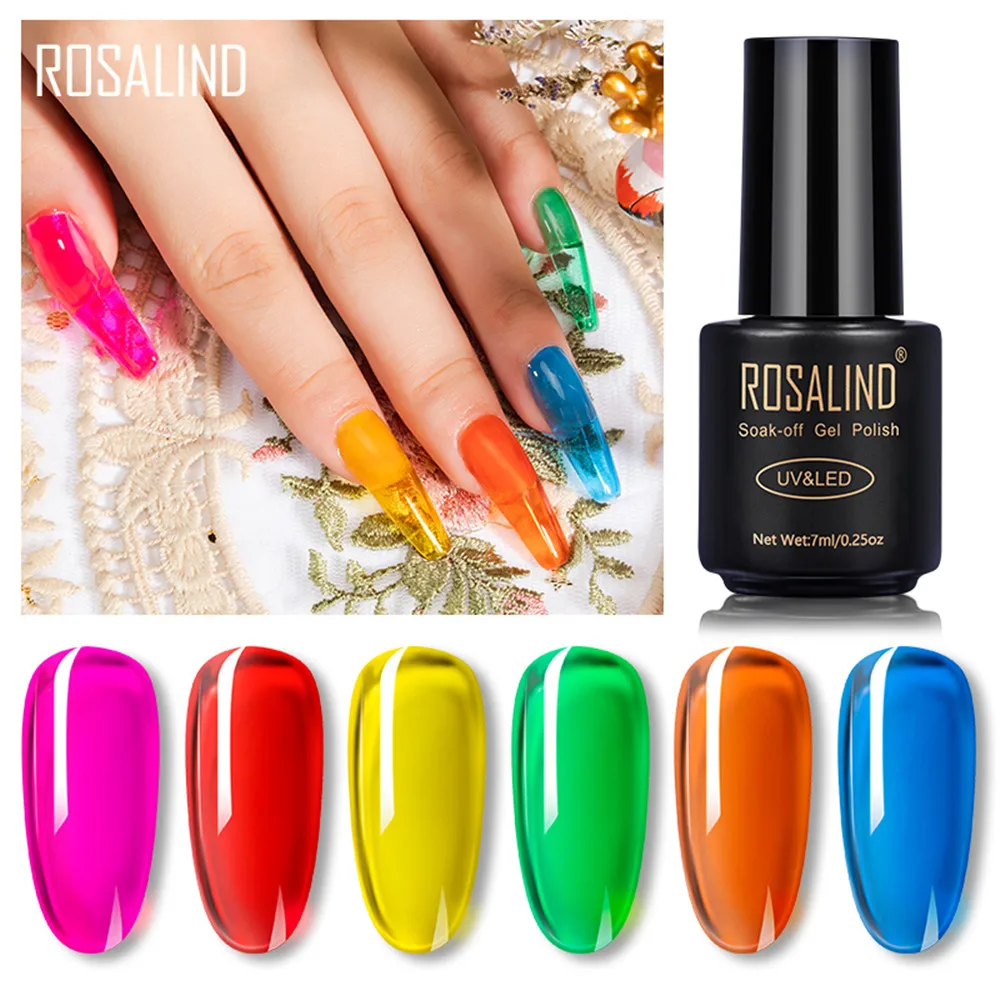 7 мл прозрачный желе УФ гель для ногтей! Полупостоянная Стекло Карамельный цвет