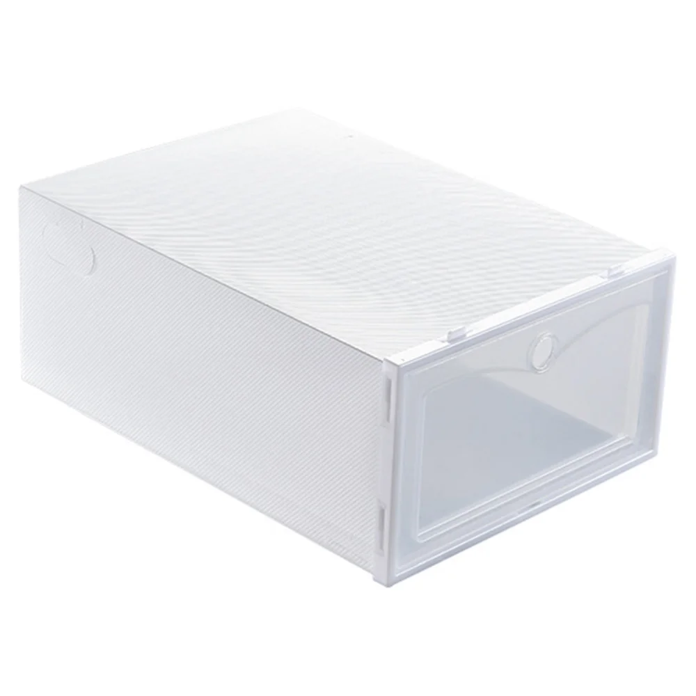 

6Pcs 33x23x13cm Shoes Case Thicken Shoes Box Style Shoe Storage Box White