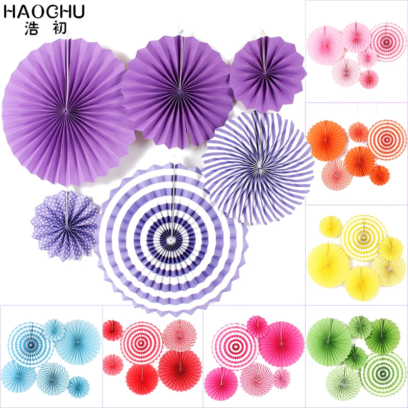 12 шт./лот подвесные бумажные поделки фонарики тканевые веера помпоны для