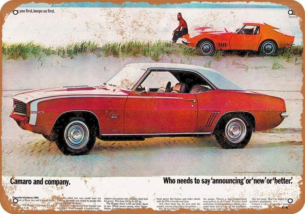 Isaric Π²ΠΈΠ½ΡΠ°ΠΆΠ½ΡΠ΅ ΠΌΠ΅ΡΠ°Π»Π»ΠΈΡΠ΅ΡΠΊΠΈΠ΅ Π·Π½Π°ΠΊΠΈ-1969 Camaro Ss - 8 Π΄ΡΠΉΠΌΠΎΠ² X 12 Π΄ΡΠΉΠΌΠΎΠ² Isaric Π²ΠΈΠ½ΡΠ°ΠΆΠ½ΡΠ΅ ΠΌΠ΅ΡΠ°Π»Π»ΠΈΡΠ΅ΡΠΊΠΈΠ΅ Π·Π½Π°ΠΊΠΈ-1969 Camaro Ss - 8 Π΄ΡΠΉΠΌΠΎΠ² X 12 Π΄ΡΠΉΠΌΠΎΠ²