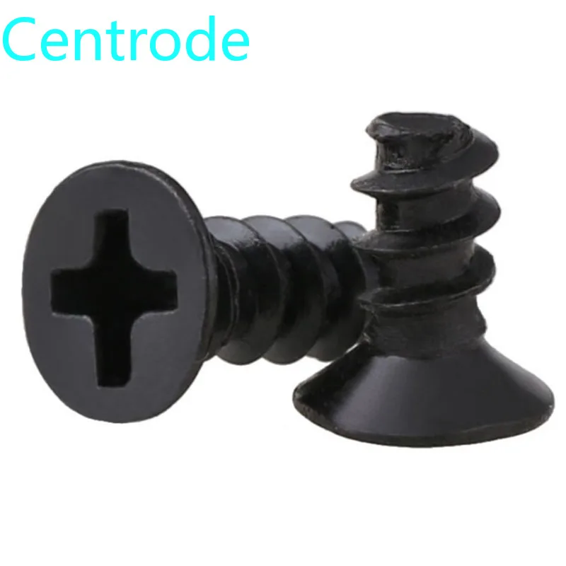 

Black Tapping Flat End Small Screw Cross Countersunk Flat Head Flat Tail Self Tapping Screws KB M1.2-M2.3 1000Pcs