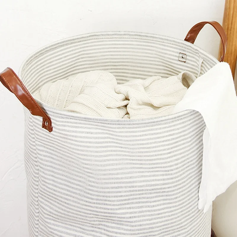 

Laundry Basket Toy Storage Box Folding Super Large Bag Cotton Washing Dirty Clothes Big Basket Organizer Bin With Handle
