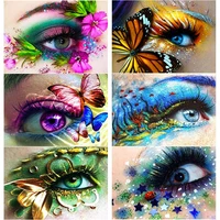 5d diy diamond painting abstract eyes diamond embroidery landscape cross stitch full square round drill home decor manual gift