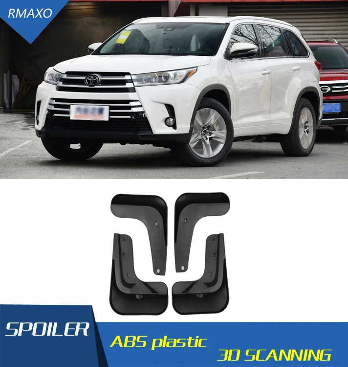 Брызговики передние и задние для Toyota Highlander 2014 2019|Грязезащита| |