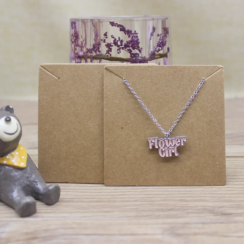 6*6 см Zerong 50 шт чистая белая бумага Ювелирные изделия дисплей карты Крафт