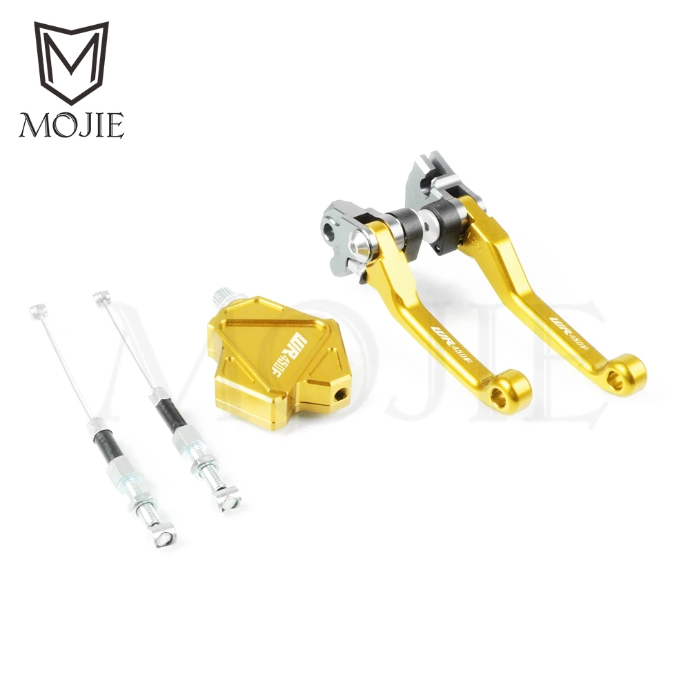 Для YAMAHA WR450F WR 450F 450 WR450 F 2001- Мотокросс ЧПУ поворотный тормоз трюк рычаг сцепления легко тяните кабель системы мотоцикла - Цвет: WR450F 01-15 Gold