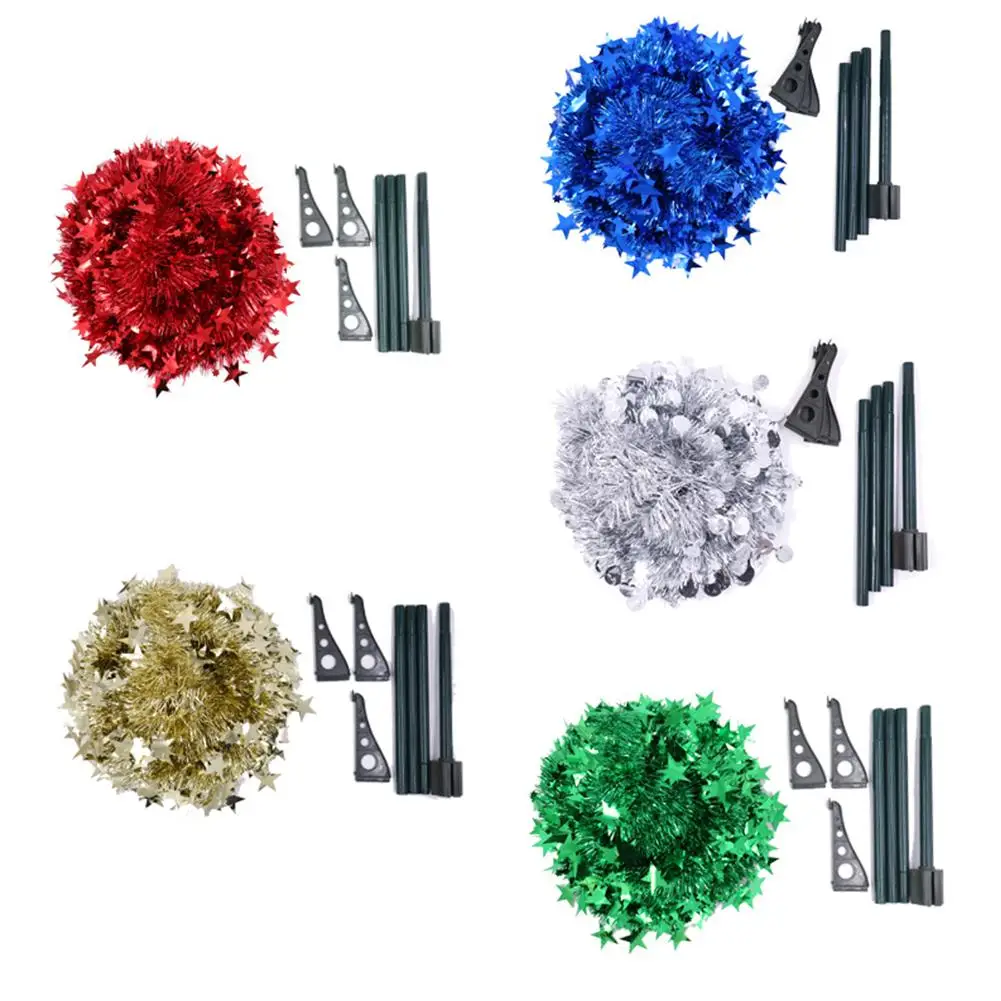 Green Pop Up Christmas Tinsel Tree With Stand Gorgeous Collapsible Artificial Christmas Tree For Christmas Decorations 1.2M 1.5M