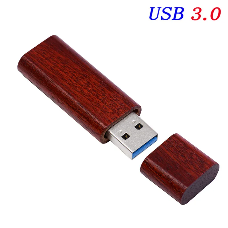 JASTER креативный Деревянный USB 3,0 флэш-накопитель 4 ГБ/8 ГБ/16 ГБ/32 ГБ/64 Гб внешний накопитель 5 шт. Бесплатный лазерные логотип гравировка - Цвет: Redwood