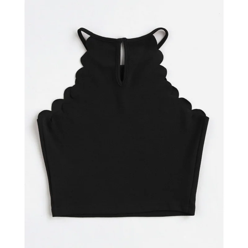 Женский короткий топ на бретельках LASPERAL повседневный облегающий с открытой