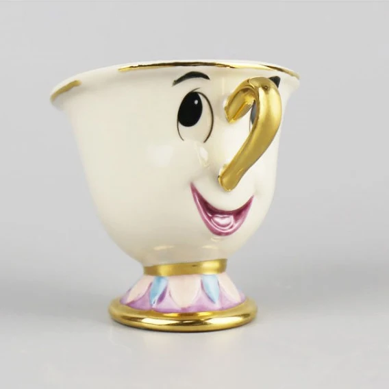 Красота и чудовище чайный сервиз Mrs Potts чип чайный горшок чашка фарфоровый кофейный подарок на день Святого Валентина - Цвет: New Style
