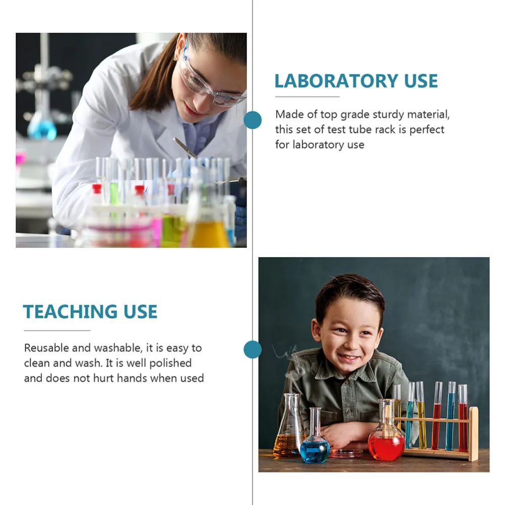 

3Pcs Blue Test Tube Stands Burette Holders Support Test Tubes Organizers