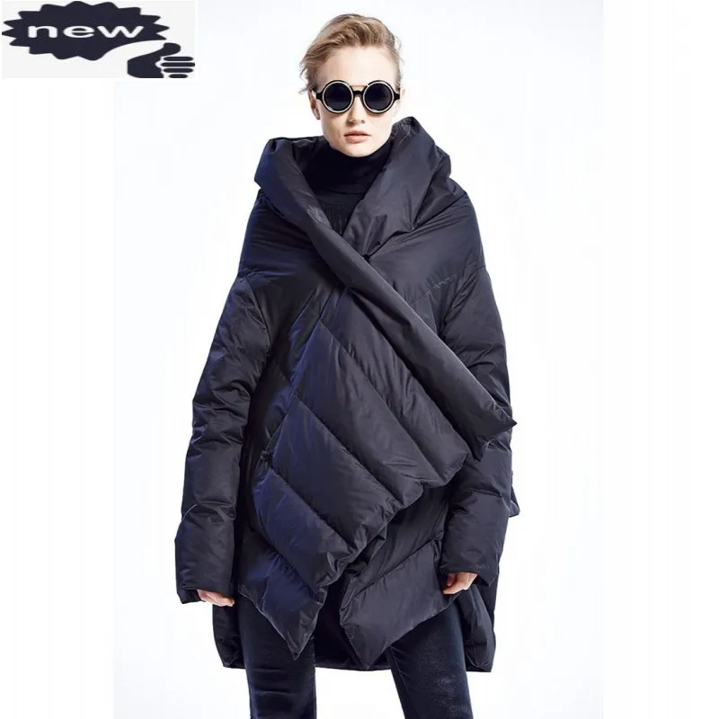 

Harajuku Cloak Puffer Jacket Women Hooded Full Sleeve Ultra Lightweight Warm Down Coat Female Streetwear Parka Outwear New