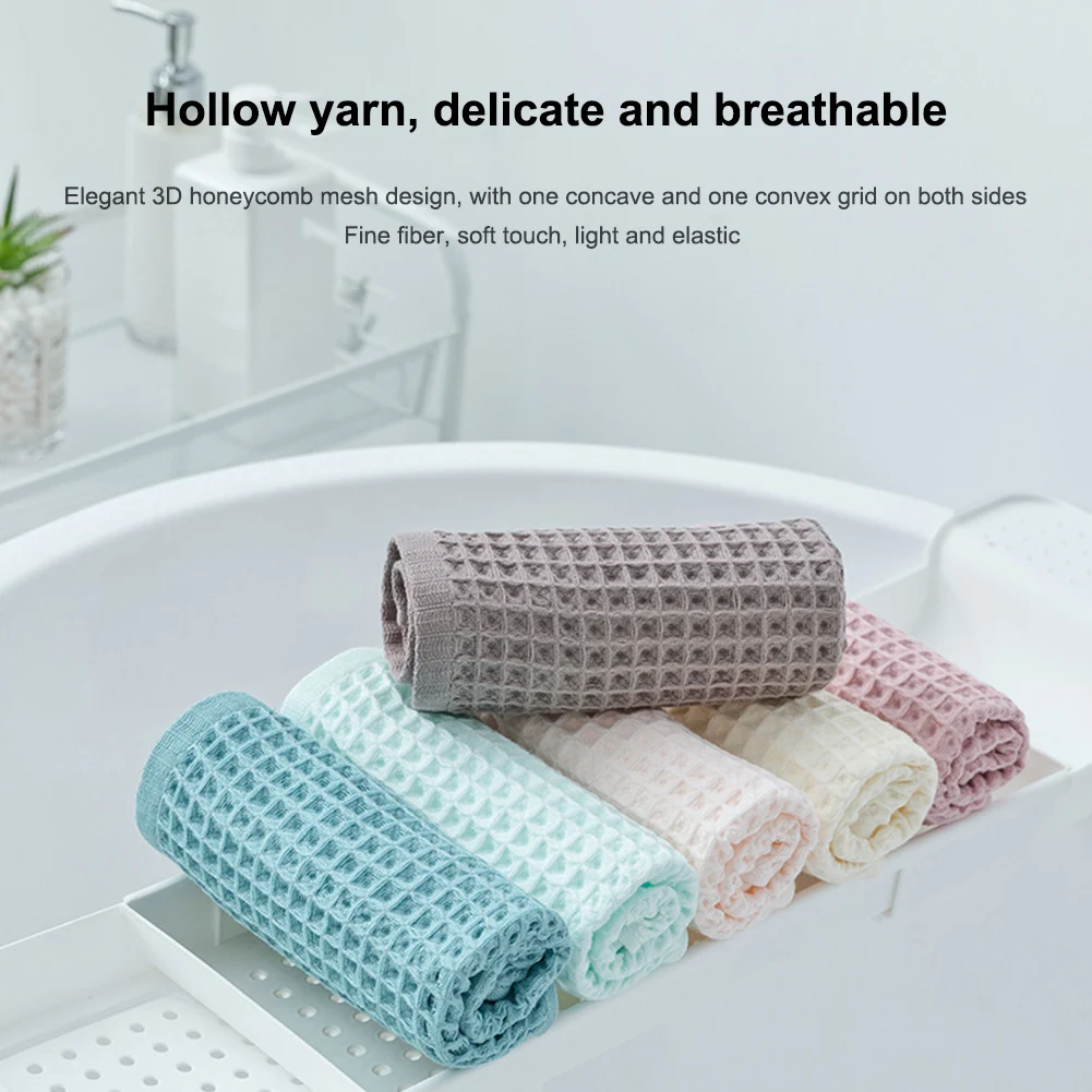 

100% Cotton Towel Plaid Towel Facial Care Towel Cotton Bath Towels Linens Hotel & Spa Quality 34*74cm Perfect for Daily Use