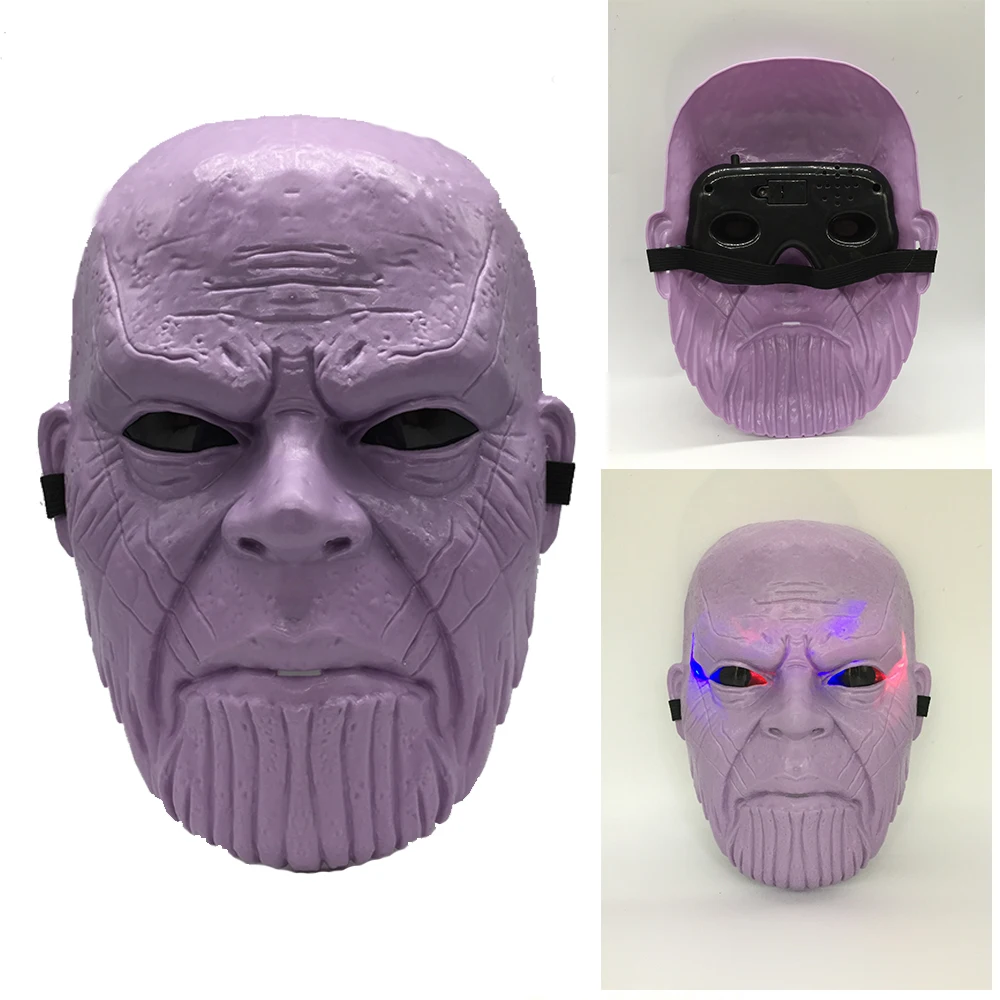 With LED Светодиодный детский игрушечная бутафория Мстители Хэллоуин маска - Цвет: With LED