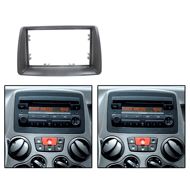 AP68-2 Din Fascia for FIAT Panda 2003- 2012 Radio Stereo Panel Dash Mount Installation Trim Kit Frame Plate Bezel | Автомобили и