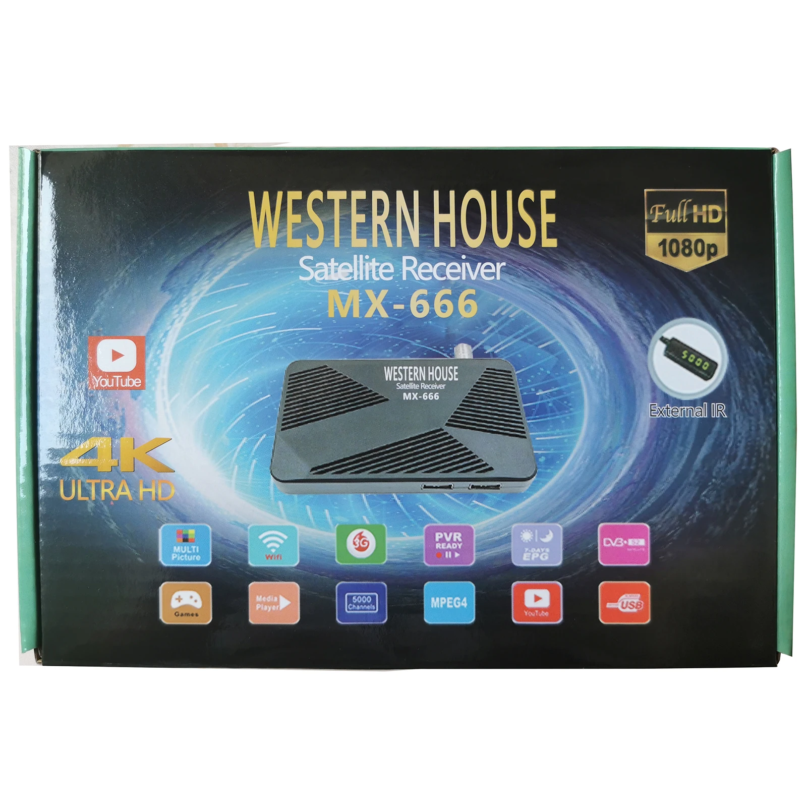 Стандартный спутниковый приемник ТВ-приставка 1080P HD ТВ-декодер You tube cccam golden pro NEWCAM