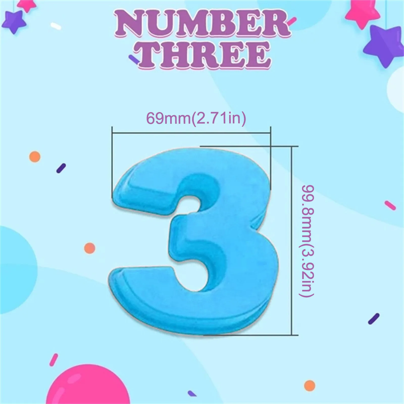 

Birthday Number Silicone Cake Mold Pizza Pan Baking Cake Bread Kitchen DIY Mould Kitchen DIY Mould 0-9 Bakeware Decorating