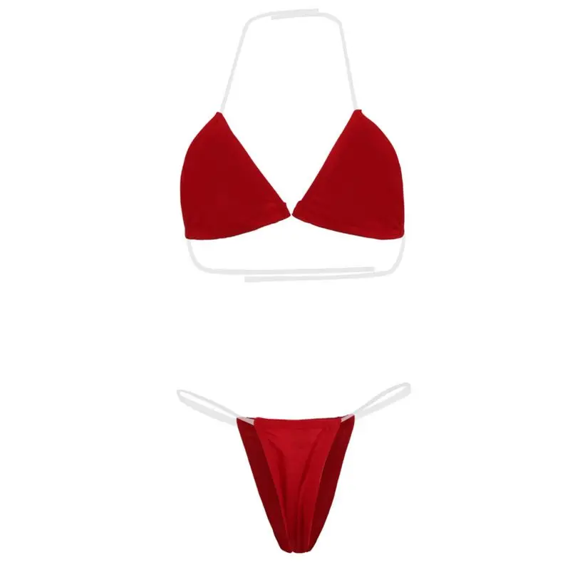 as the show Fashion Women Summer Bikini Lingerie Set Sexy Underwear Bra G-String Transparent Strap Set Beach Wear Bathing Suit Swimwear - Цвет: as the show