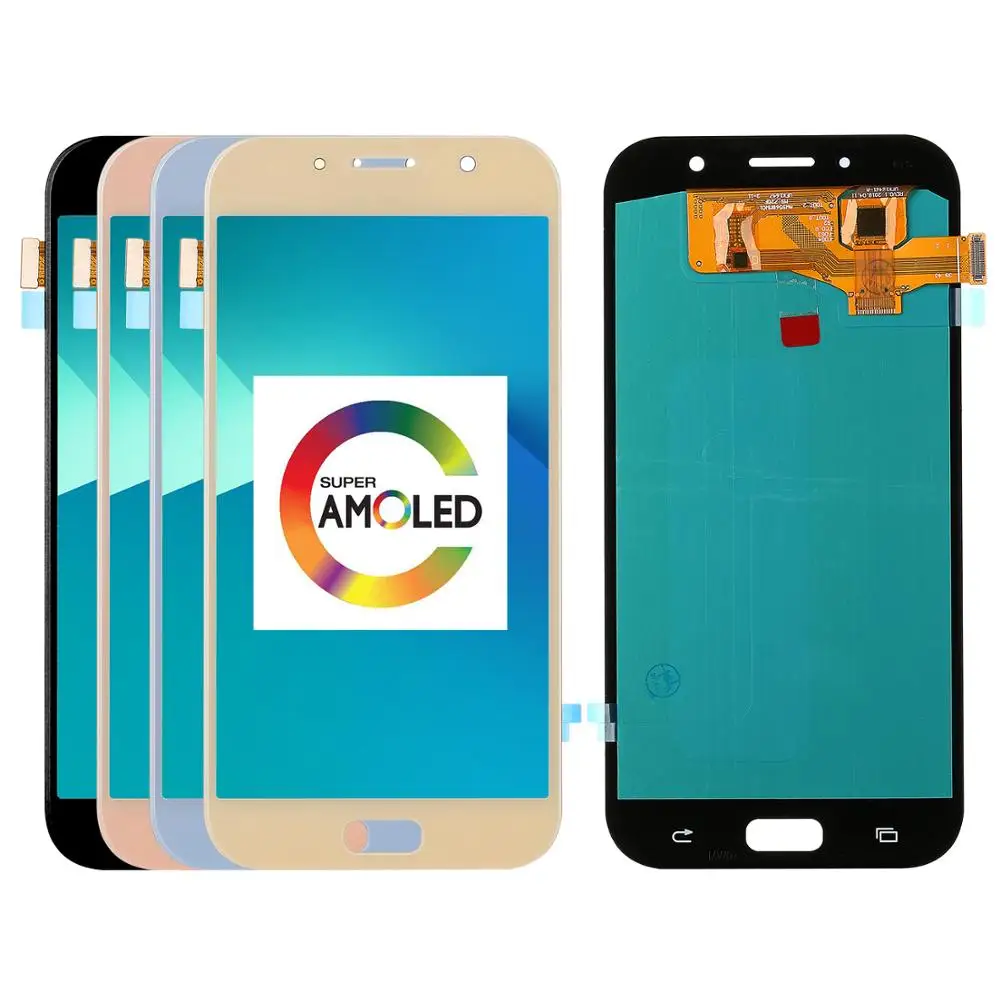 5 шт. LCDs для Samsung Galaxy A7 2017 A720 SM A720F A720M дисплей с сенсорным экраном дигитайзер в