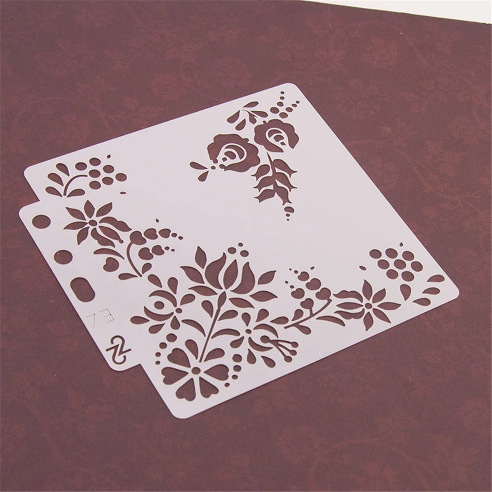 Художественный дизайн B Многослойные трафареты живопись Скрапбукинг раскраска