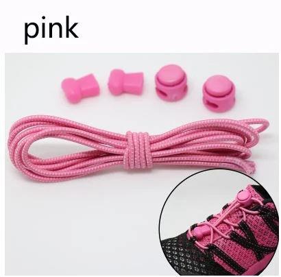 pink Низкая цена без шнурка фиксирующий башмак Шнурки тапки ленивые эластичные шнурки светящиеся шнурки для обуви Дети - Цвет: pink