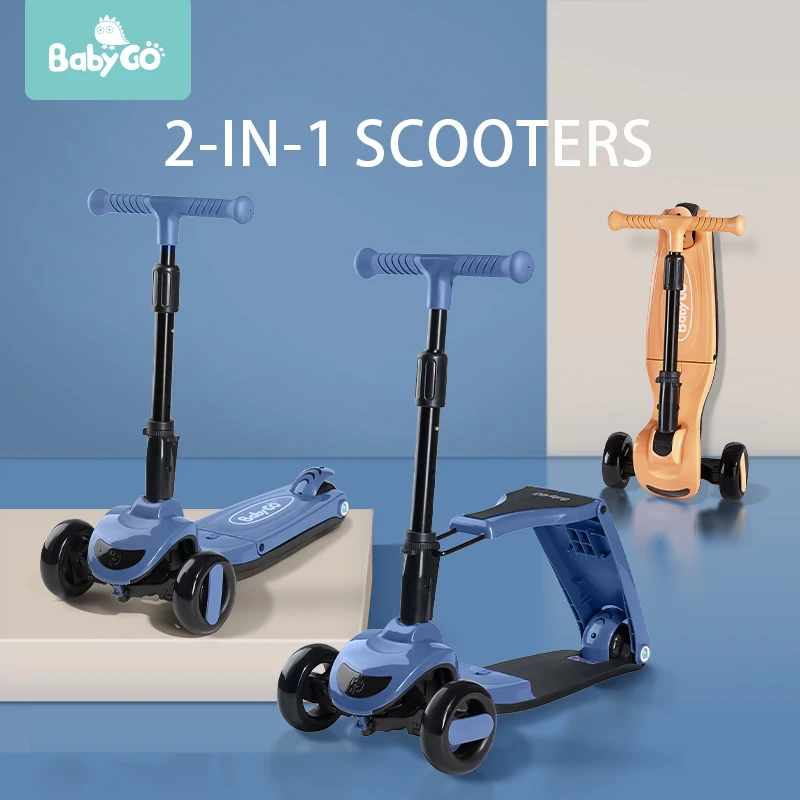 BabyGo детский скутер с 3 в 1 съемные сиденья скутеры для колеса самокаты