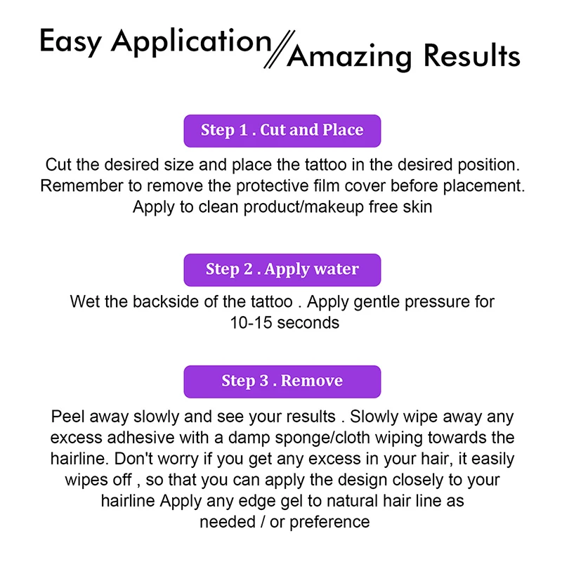 

Salon DIY Natural Curly Hairstyling Hair Tattooing Template Hair Lasting Makeup Baby Hair Edge Tattoo Stickers Edges Curly Hair