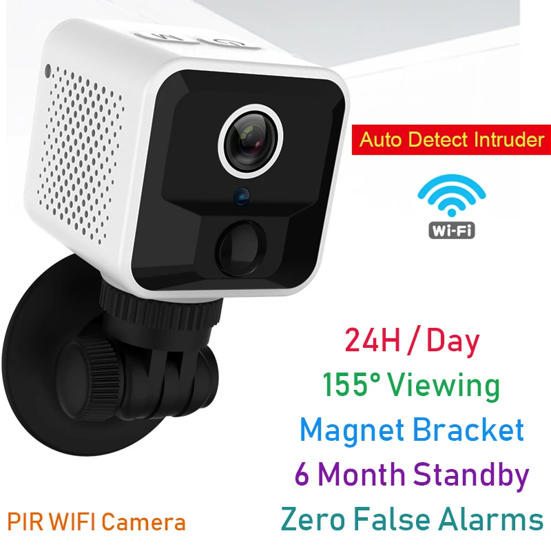 Мини батарея WiFi ПИР камера беспроводная IP Сетевая телефон приложение удаленный