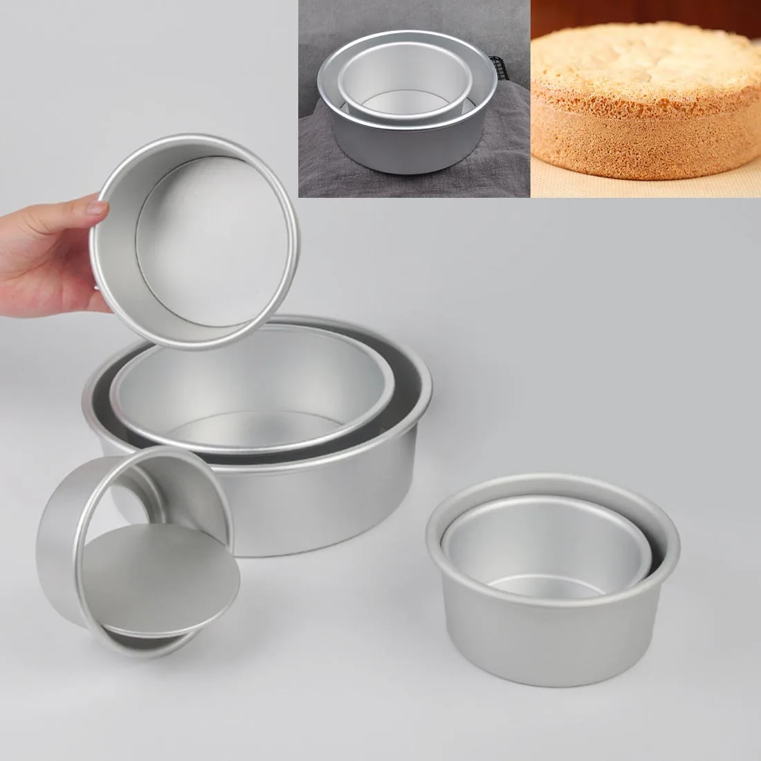 Круглая форма для выпечки торта 1 шт. выпекания инструмент из алюминиевого сплава