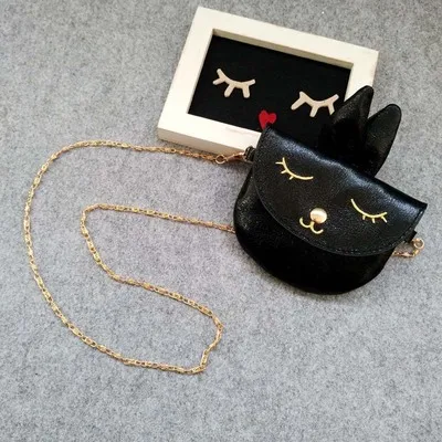 F201-BLACK Растаянная овечка для девочек, маленький кошелек для монет, кошелек для детей, сумка для монет, детский держатель денег бумажник, милый подарок для детей, Сумка с пингвином - Цвет: F201-BLACK