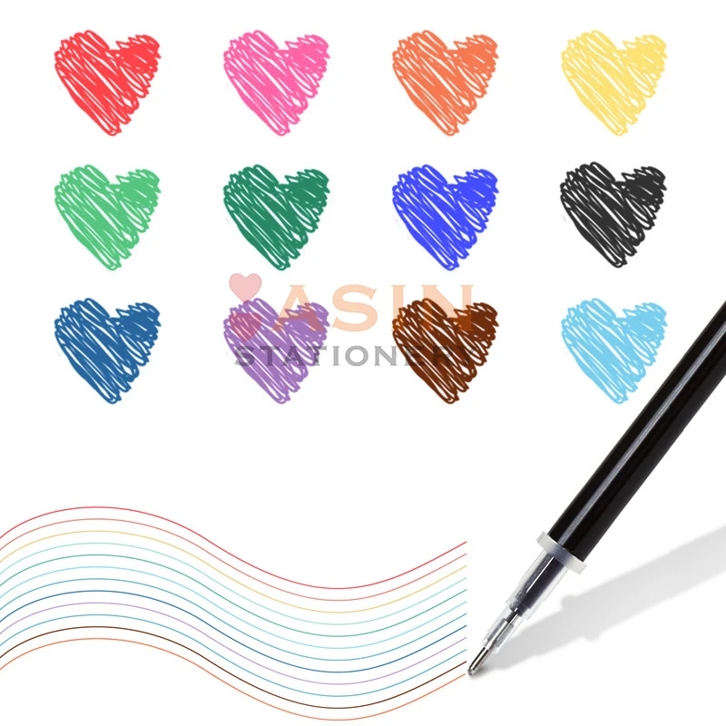 20 шт./кор. стержни для гелевых ручек стержень 0 38 мм Мульти 24 Цвета картина гелевая